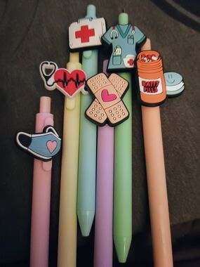Brand New Nurse/Medical Theme Pen Set - Pastel Colors Love Our Nurses!!